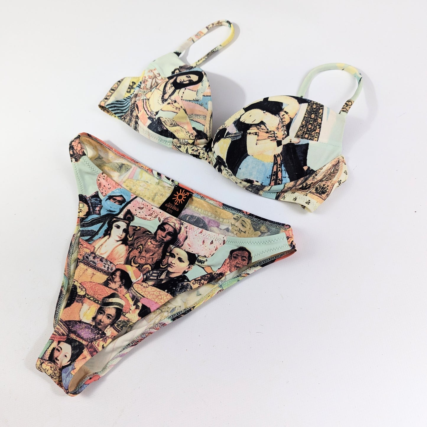 Indian pattern bikini and pants set Jean Paul Gaultier A/W1998