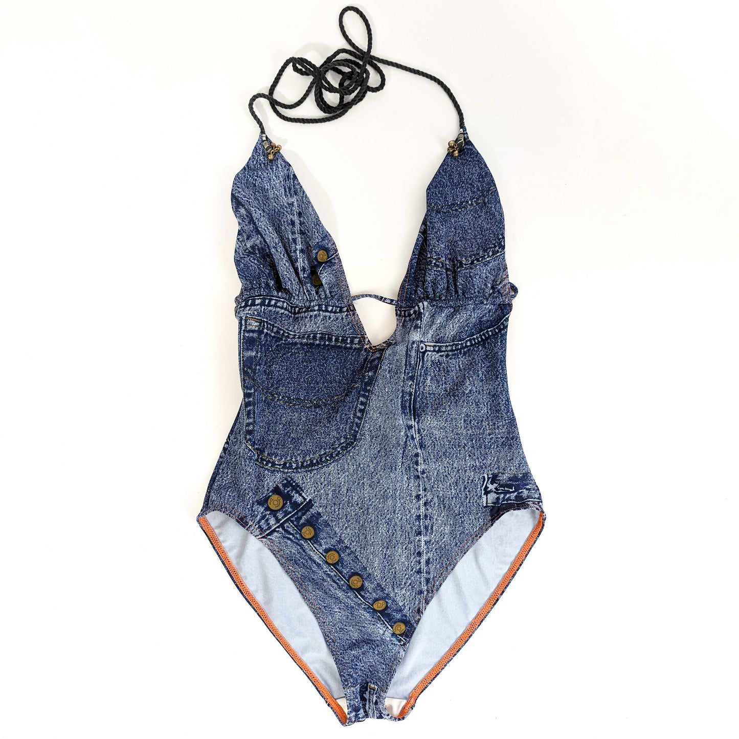 Maillot de bain Dior par Galliano, effet denim trompe l'œil - S/S 2000