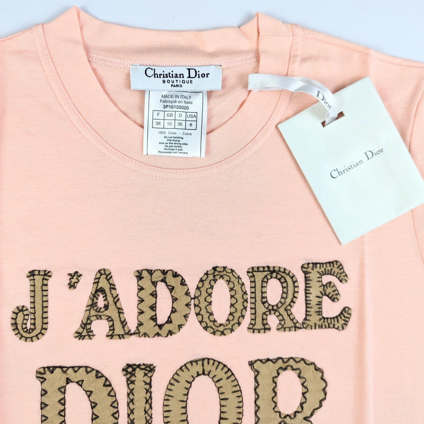 T-shirt Dior par Galliano neuf "J'adore Dior" - S