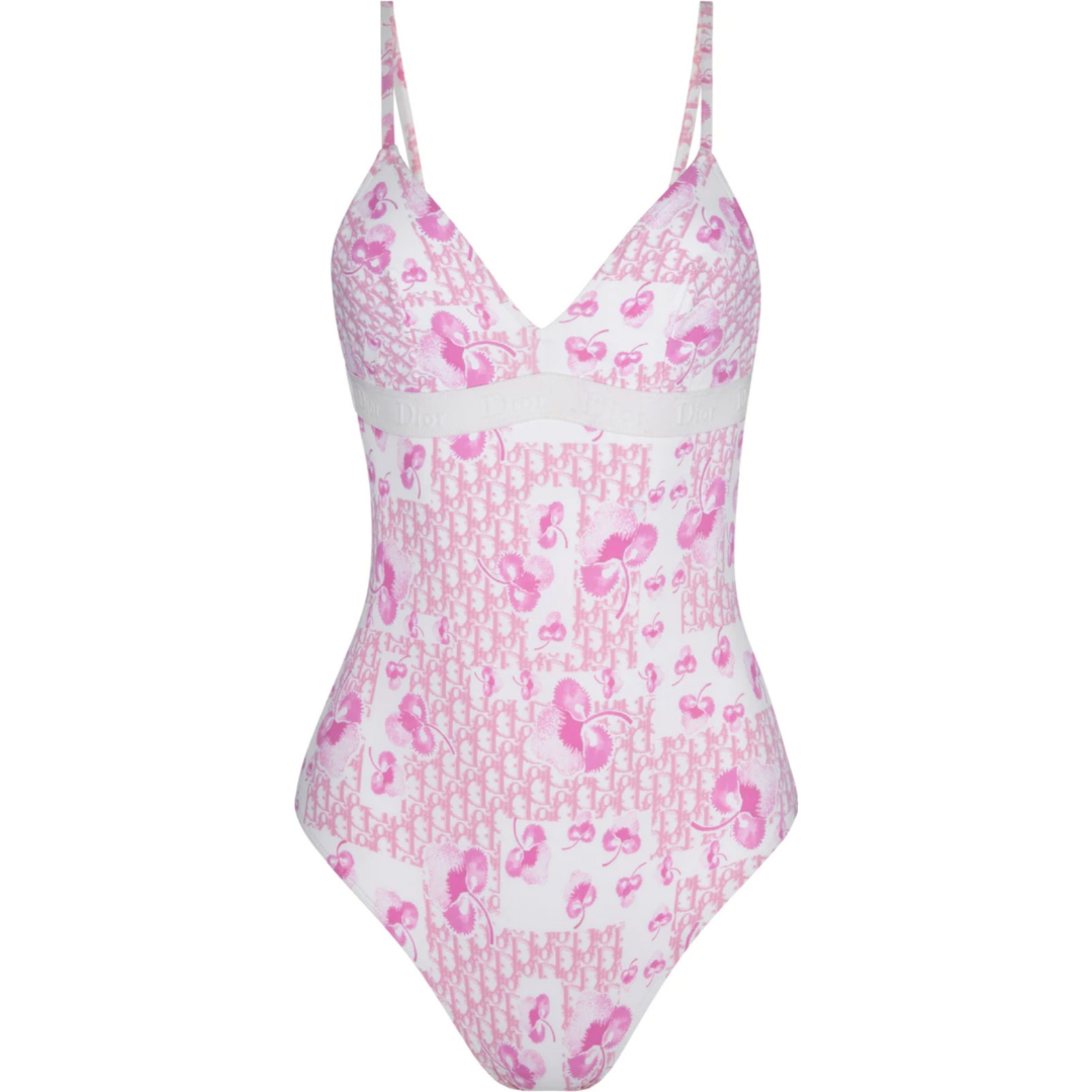 Maillot de bain monogramme rose Dior par Galliano 2005 Cherry Blossom