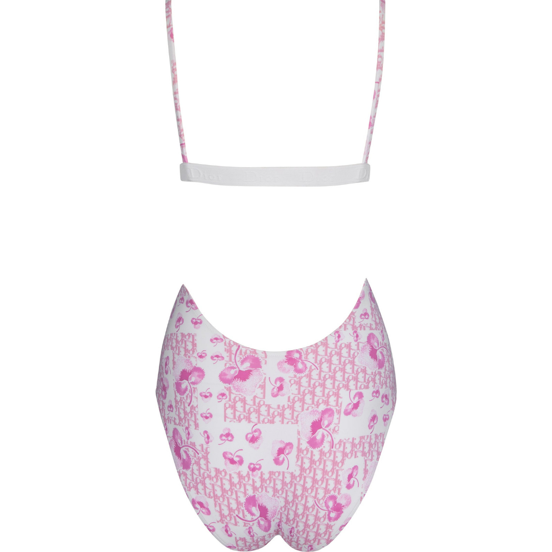 Maillot de bain monogramme rose Dior par Galliano 2005 Cherry Blossom