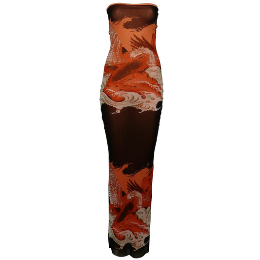 Robe Jean-Paul Gaultier "Koi Tattoo"