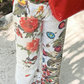 Pantalon lin Roberto Cavalli motif fleural - M