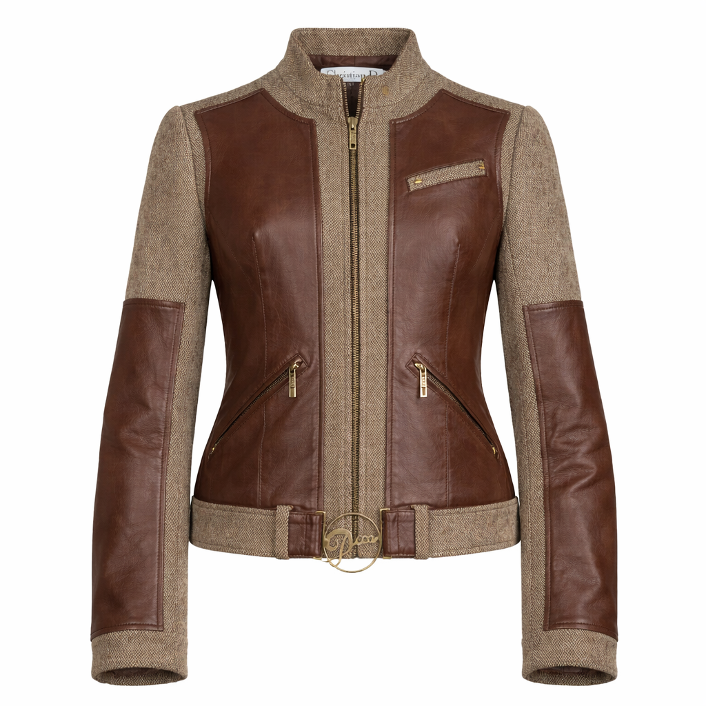 Veste Dior cuir Galliano F/W 2004