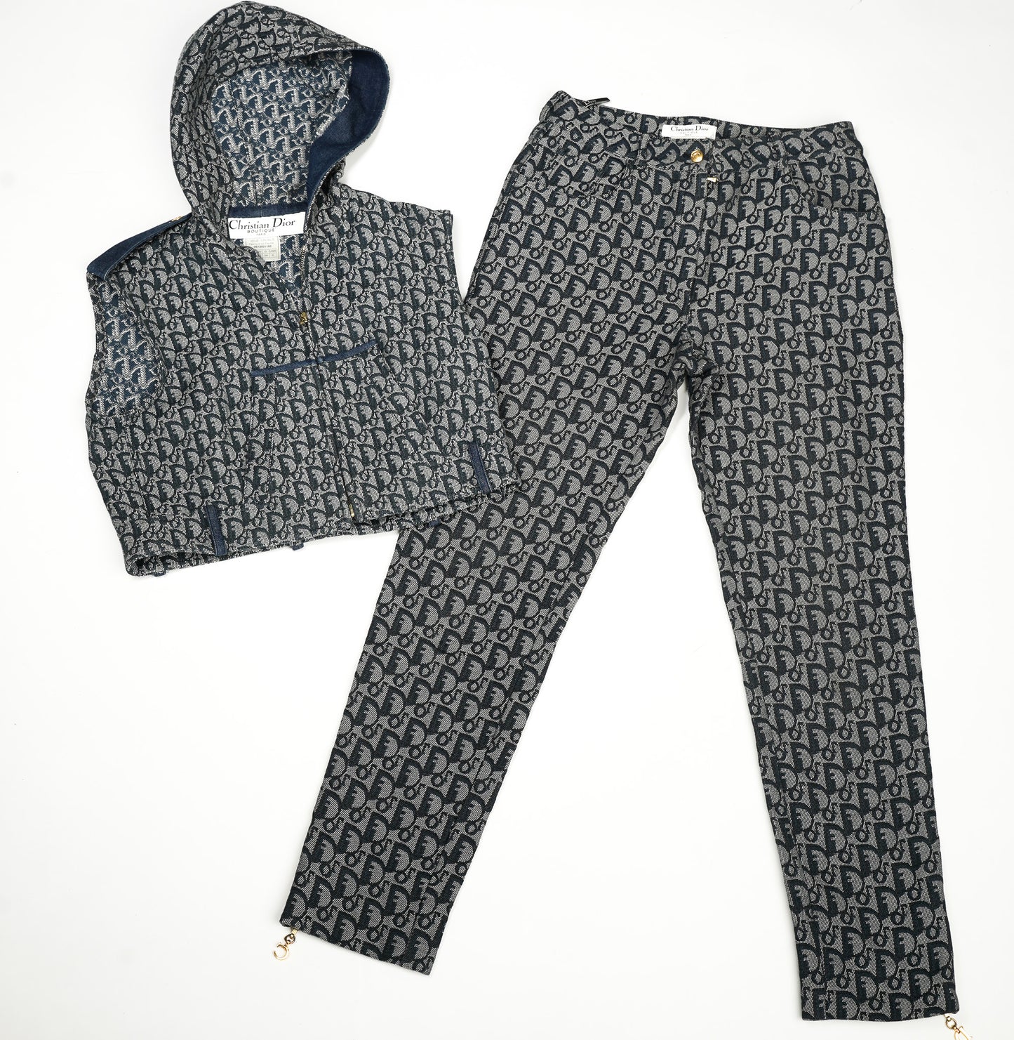 Ensemble pantalon et veste Dior monogramme Dior par Galliano - S/S2000