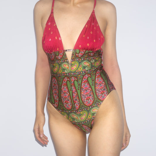 Maillot de bain motif patchwork de cachemire Dior par Galliano S/S 2004