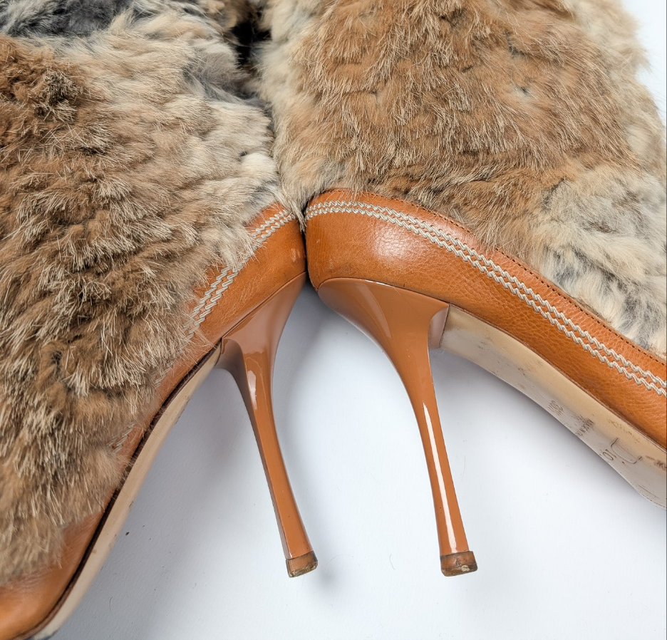 Bottes Dior par Galliano en fourrure - EU40|7UK|9US