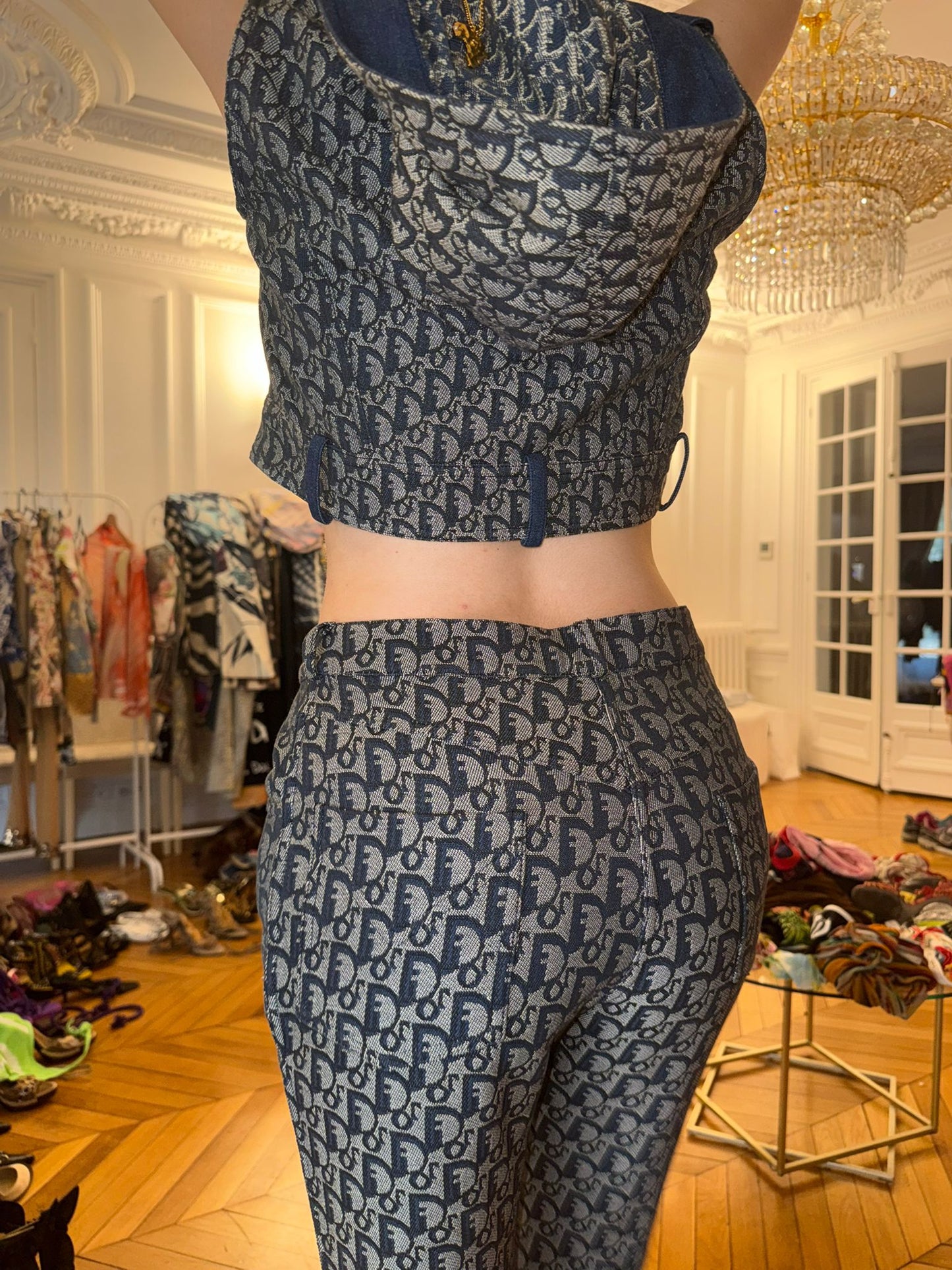 Ensemble pantalon et veste Dior monogramme Dior par Galliano - S/S2000