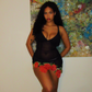 Robe La Perla mesh asymetrique