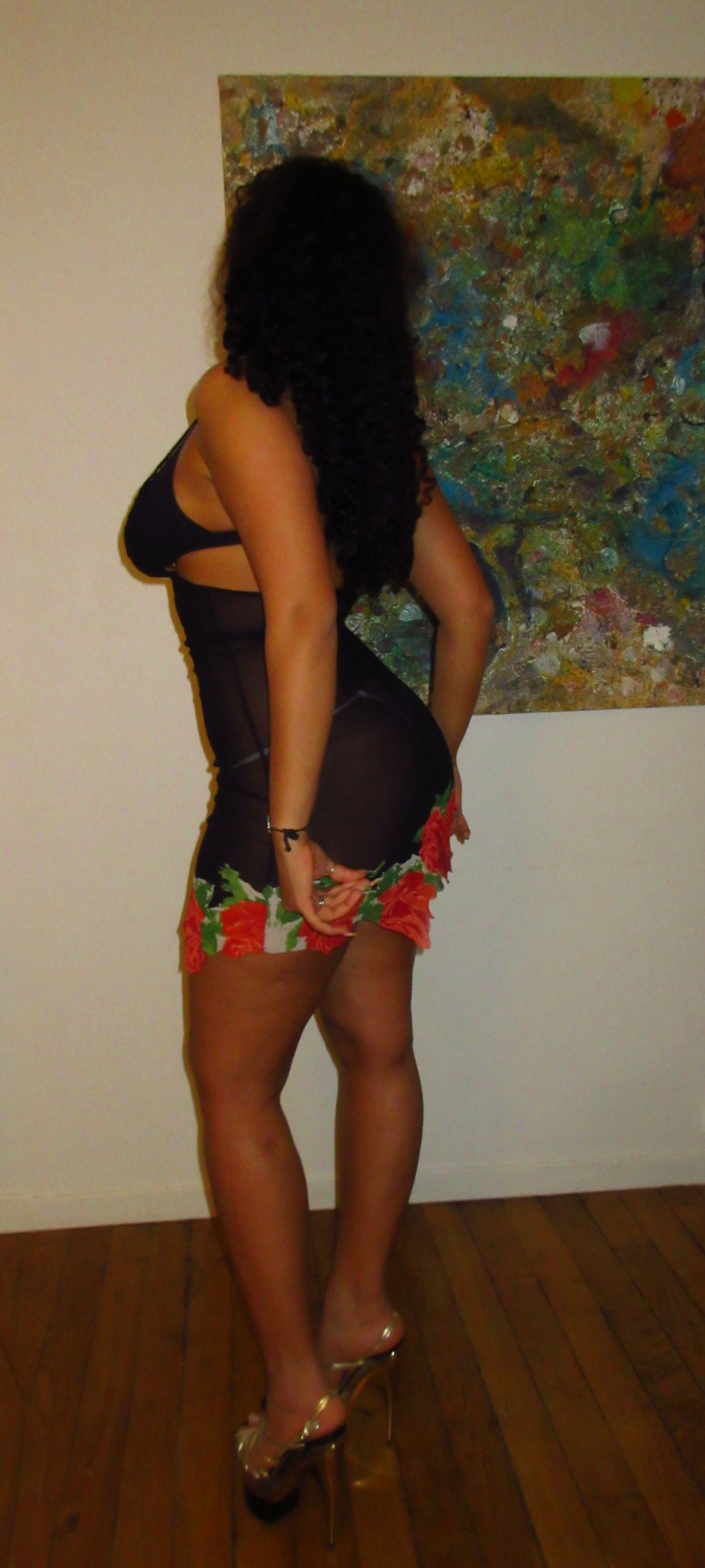 Robe La Perla mesh asymetrique