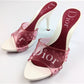 Dior white and burgundy Jelly mules by Galliano - EU39,5|6,5UK|8,5US
