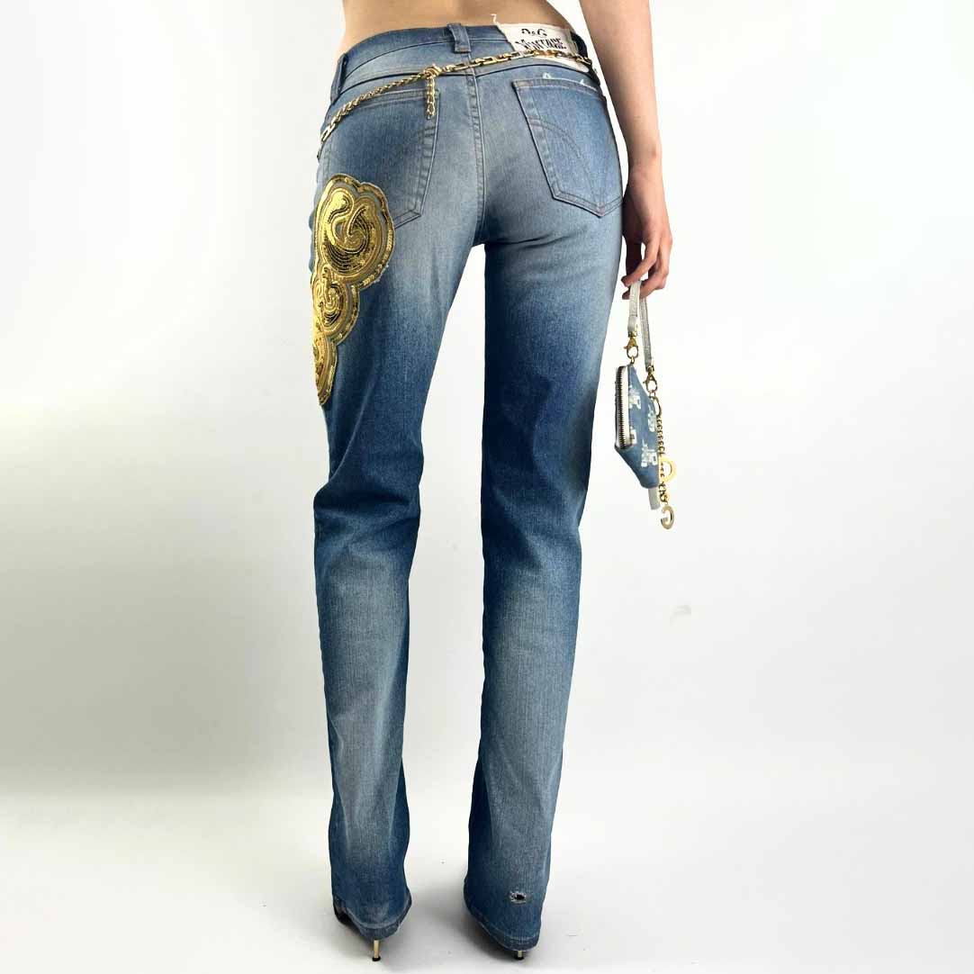 Jeans Dolce & Gabbana orné des initales en strass - S