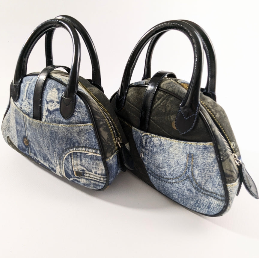 Bag Saddle Bowler Denim Dior by Galliano