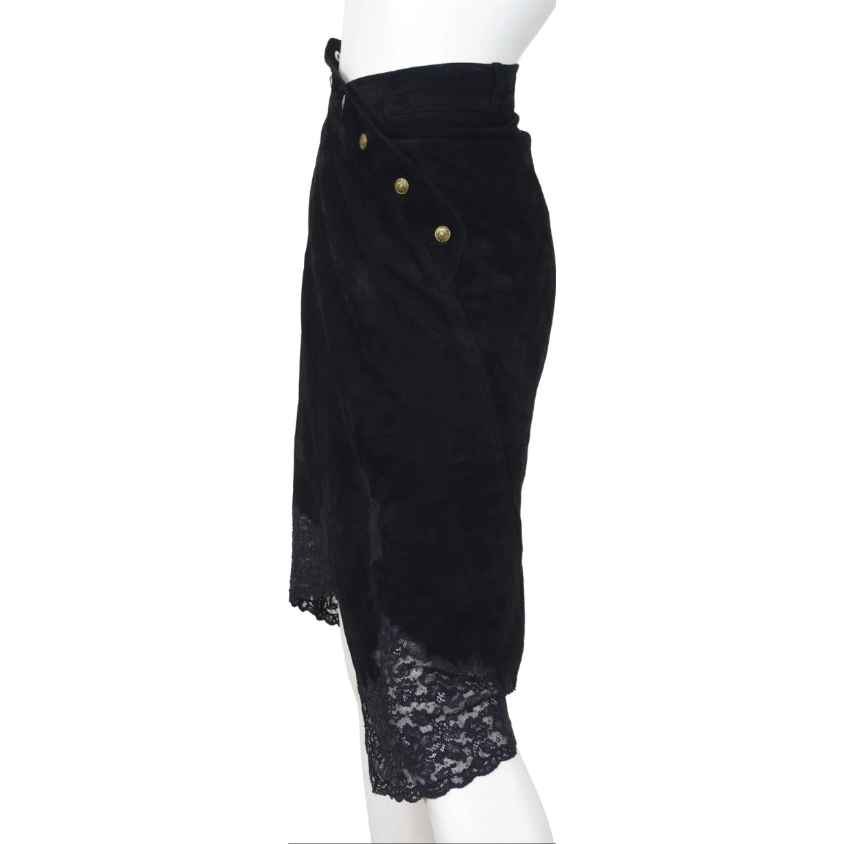 Dior by Galliano suede lace skirt - F/W 2000