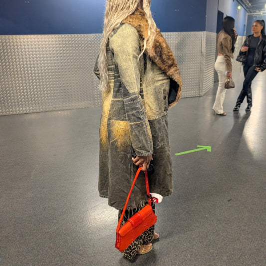 Manteau cintré fourrure Roberto Cavalli - S