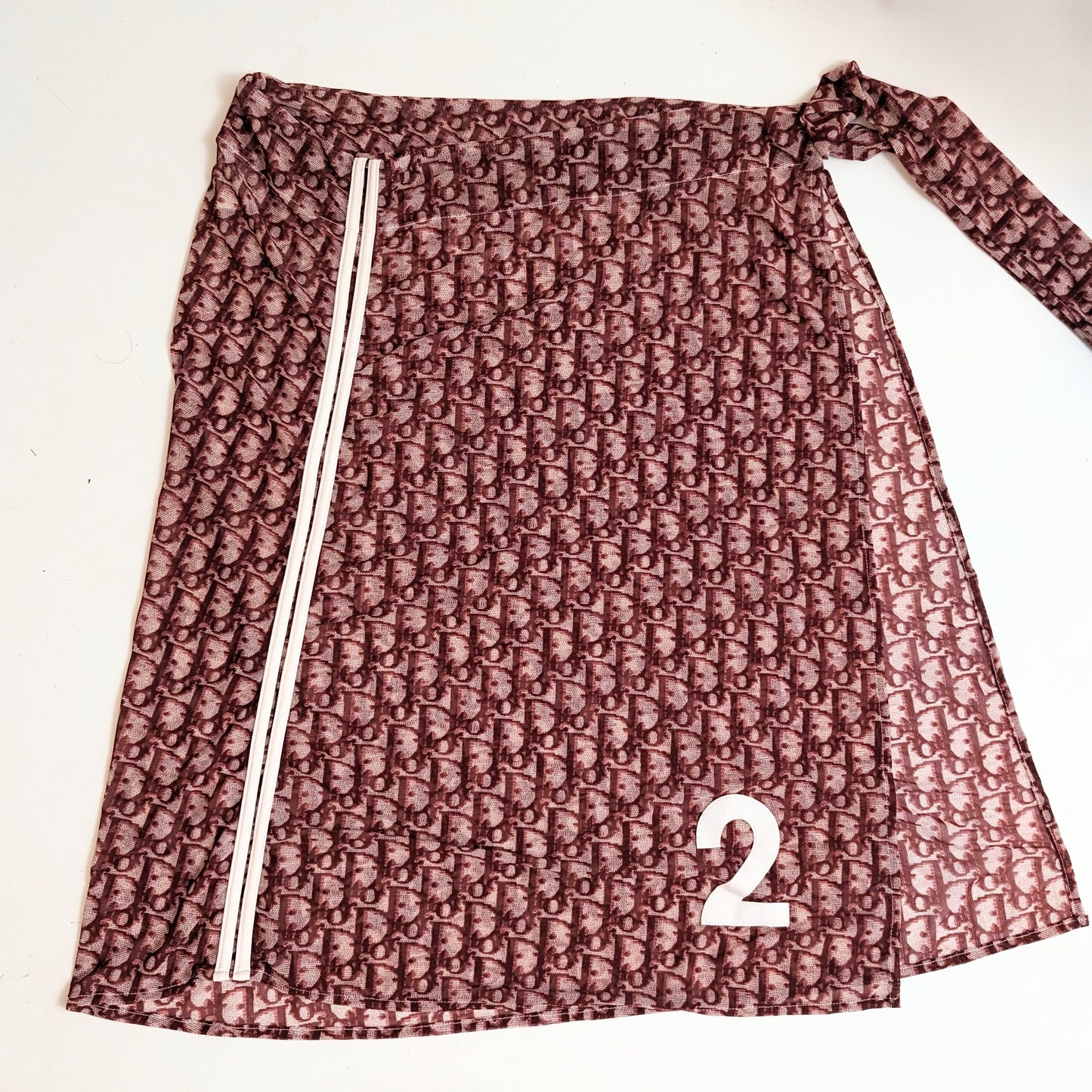 Dior monogram burgundy trotter sarong- S/S2002
