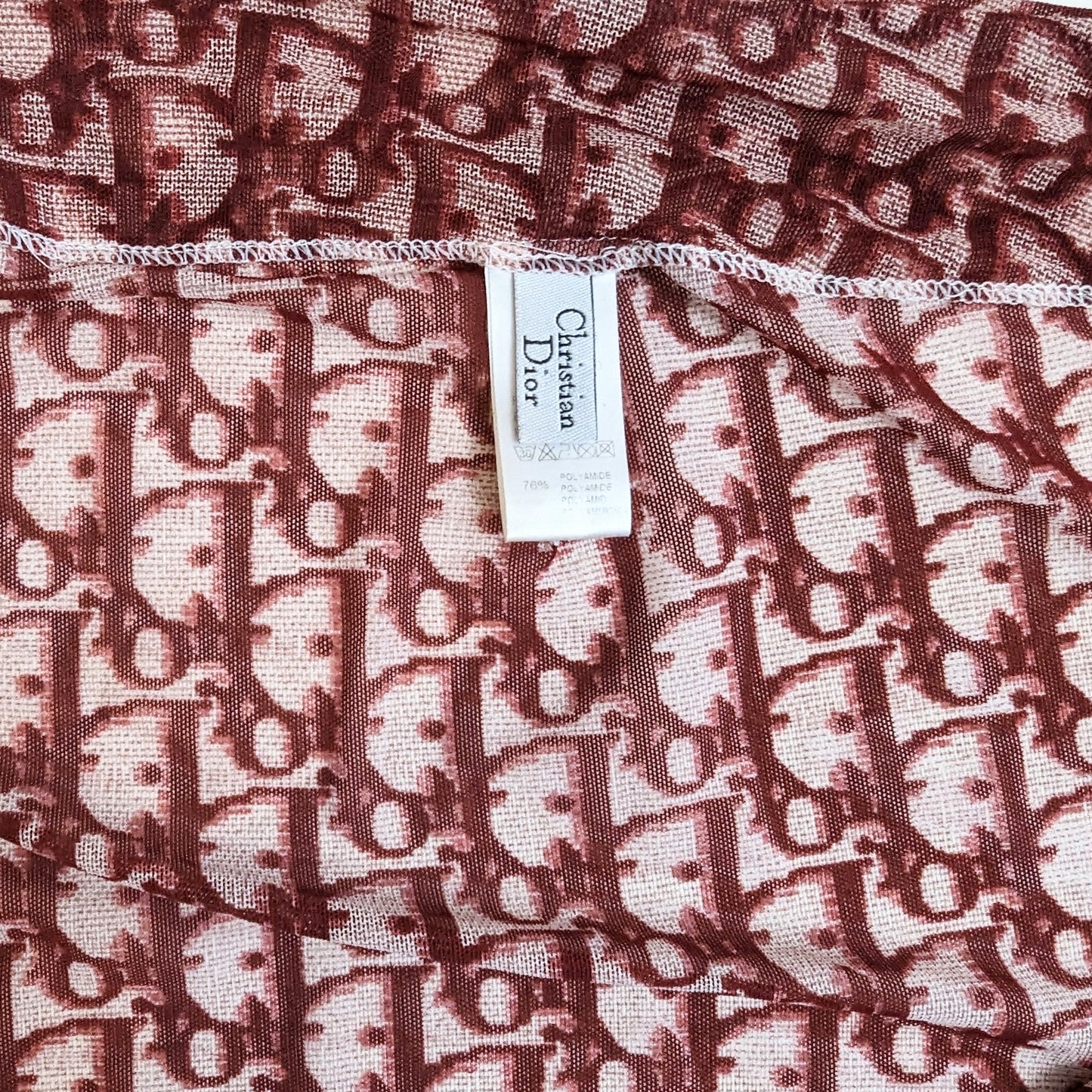 Dior monogram burgundy trotter sarong- S/S2002