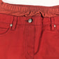 Paul Gaultier red denim skirt with boxer effect - M