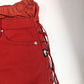 Paul Gaultier red denim skirt with boxer effect - M