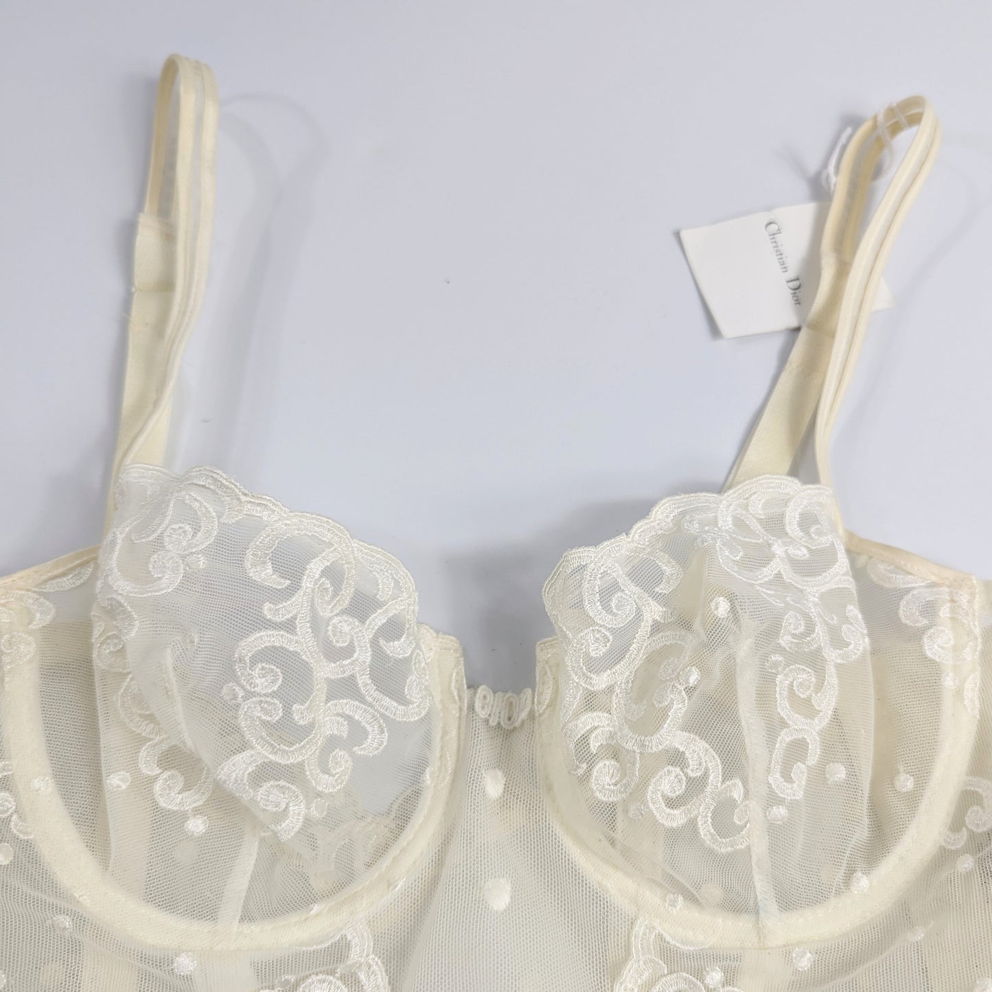 Bustier en dentelle et inscription "Dior" - XS/S