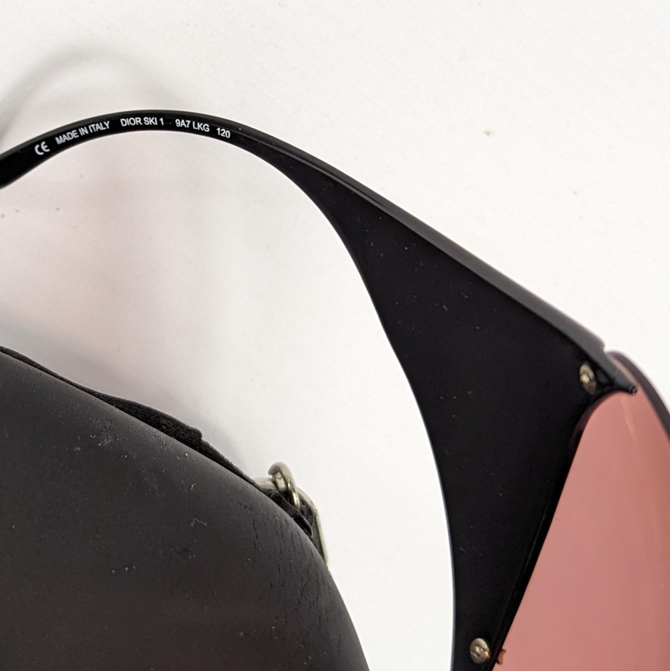 Pink and black Christian Dior SKI mask sunglasses