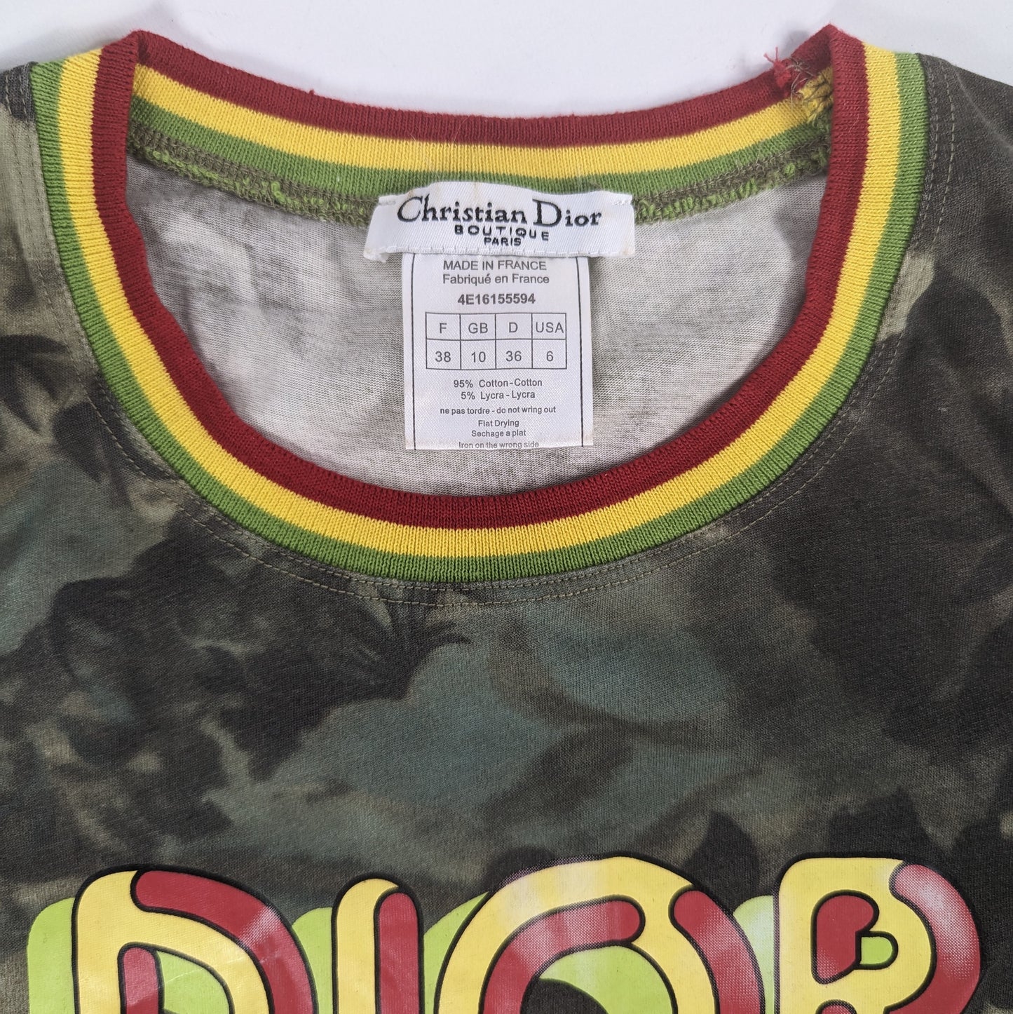 Rasta top "Dior Love" - ​​Dior by Galliano - M