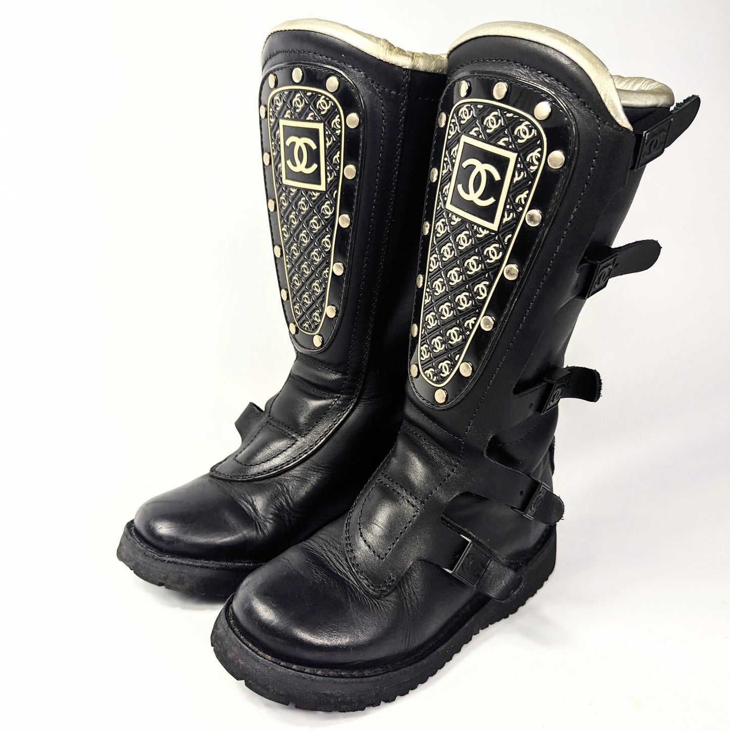 Bottes motard Chanel Hiver 2003 - EU37|UK4|US6