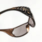 Lunette masque Dior marron "Ribbon"