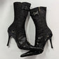 El Dantes black ankle boots decorated with metal details - EU38 | UK5 | US6.5