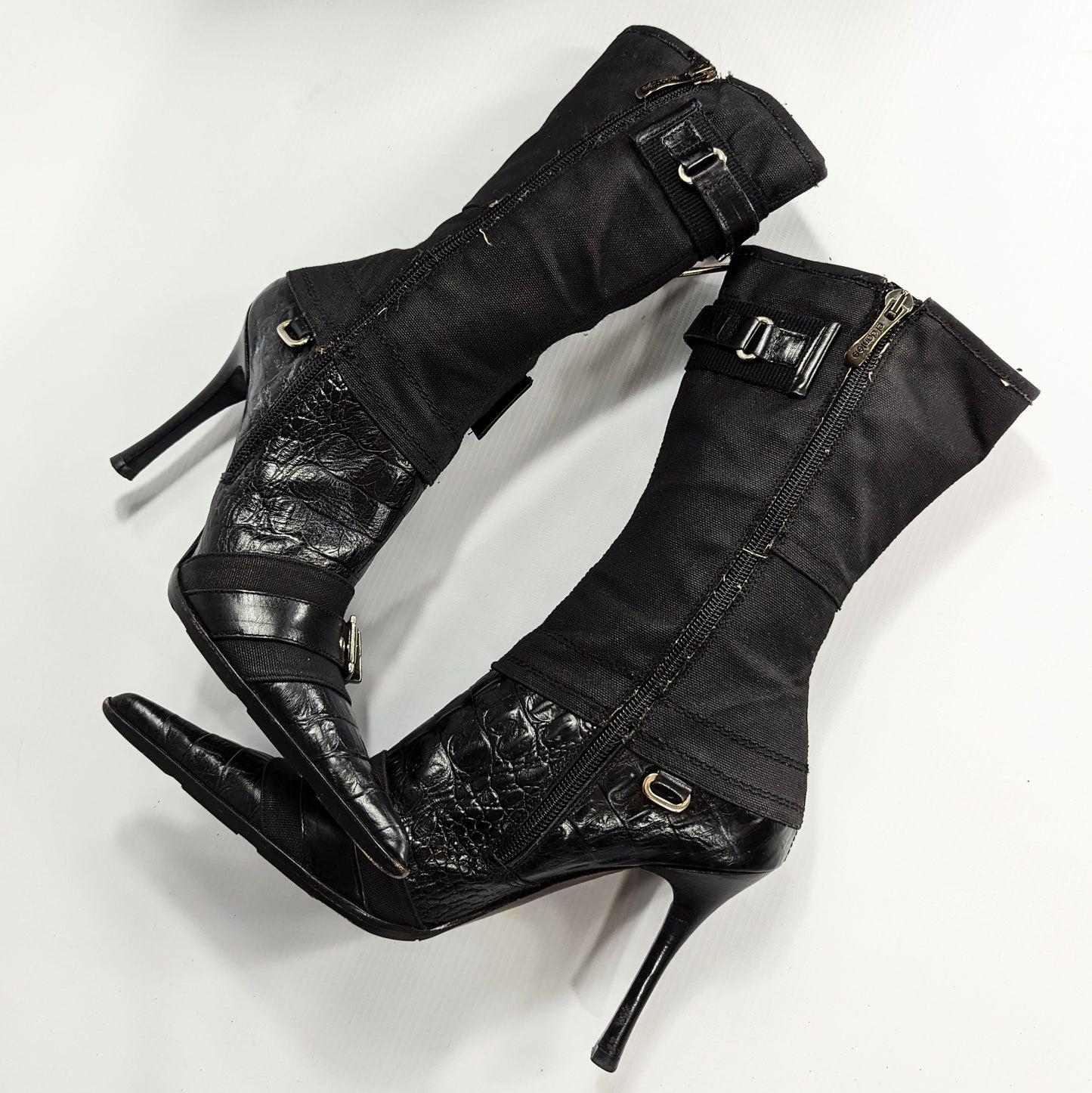 El Dantes black ankle boots with metal details - EU36|UK3|US4