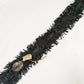 Ceinture Galliano cuir frange