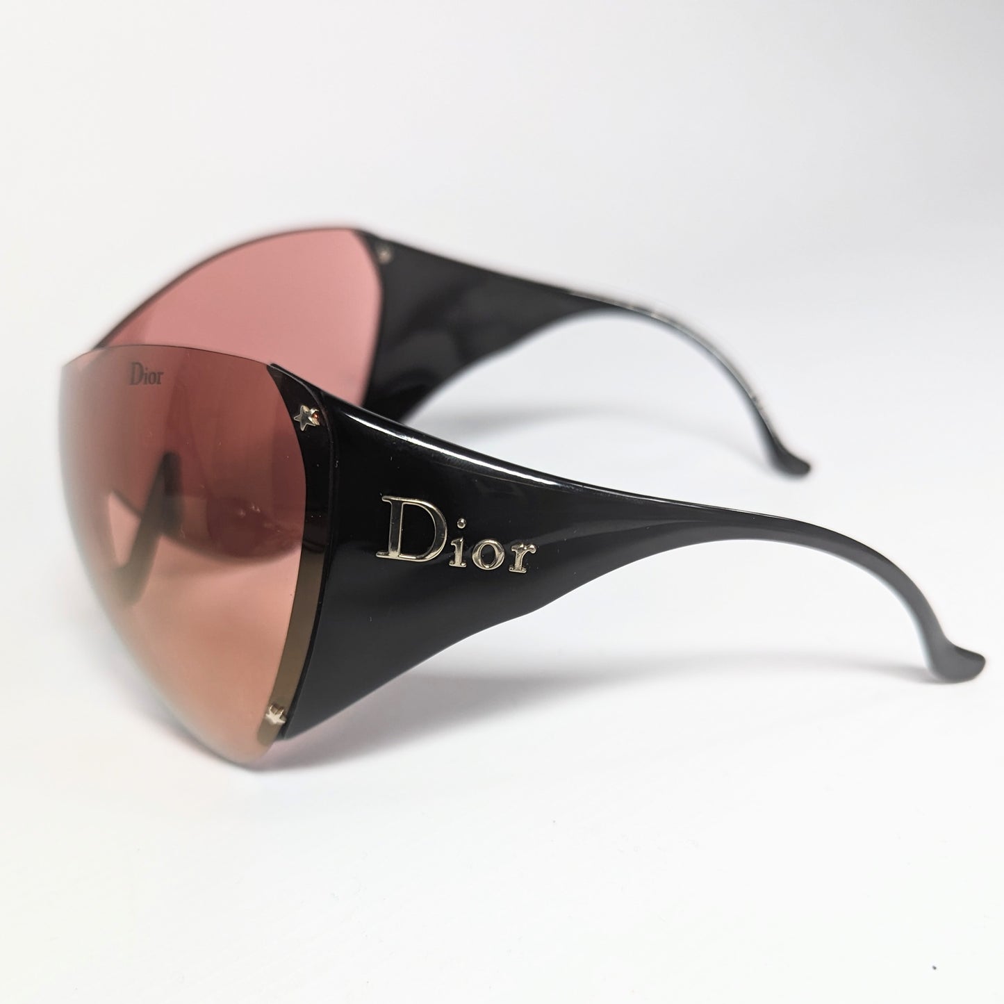 Lunettes de soleil roses et noires masque Dior by Galliano SKI 1