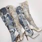 Boots El Dantes in patchwork denim -EU37|UK4|US6