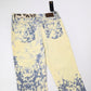 Cavalli leopard tie and dye jeans - M