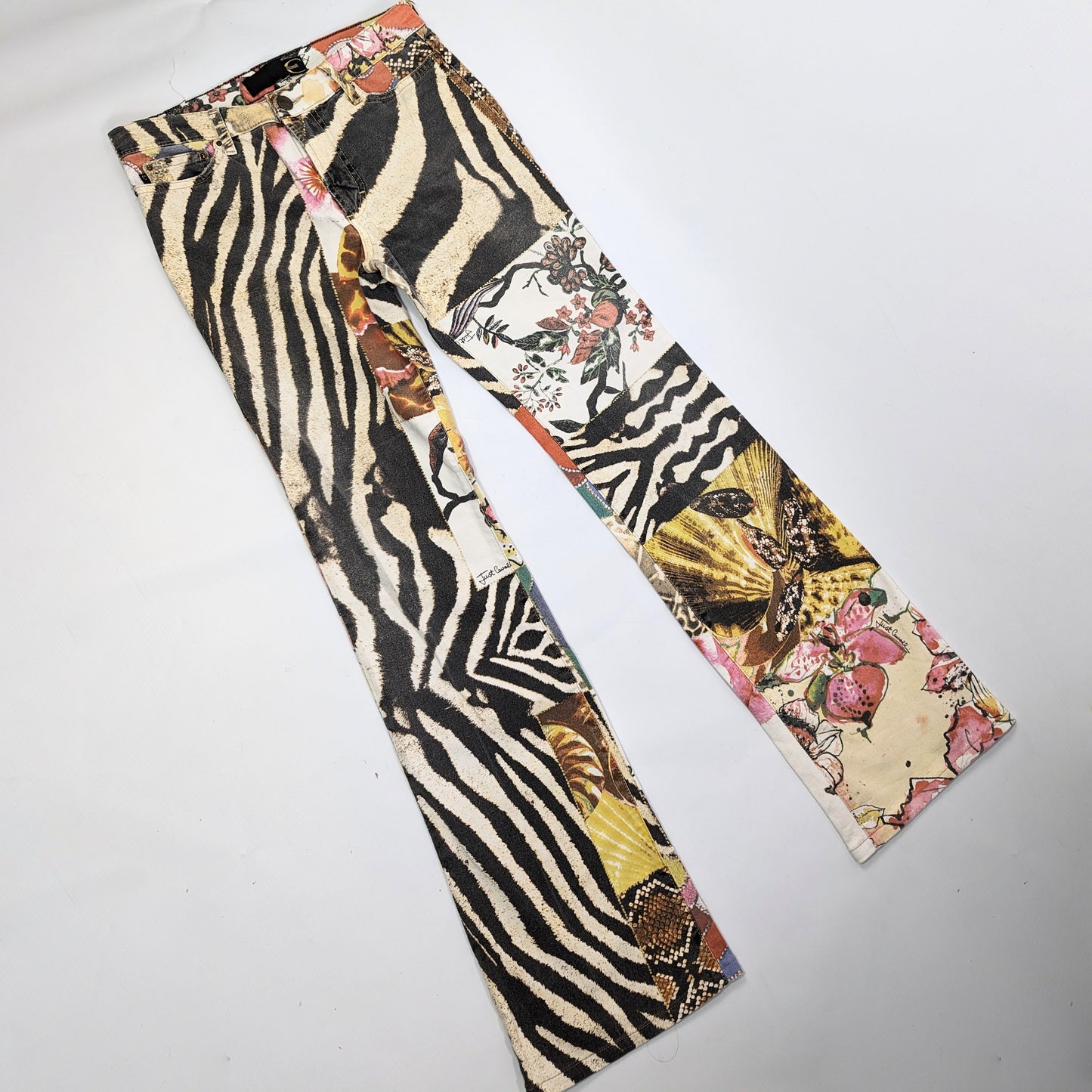 Pantalon Cavalli patchwork multicolore - XS