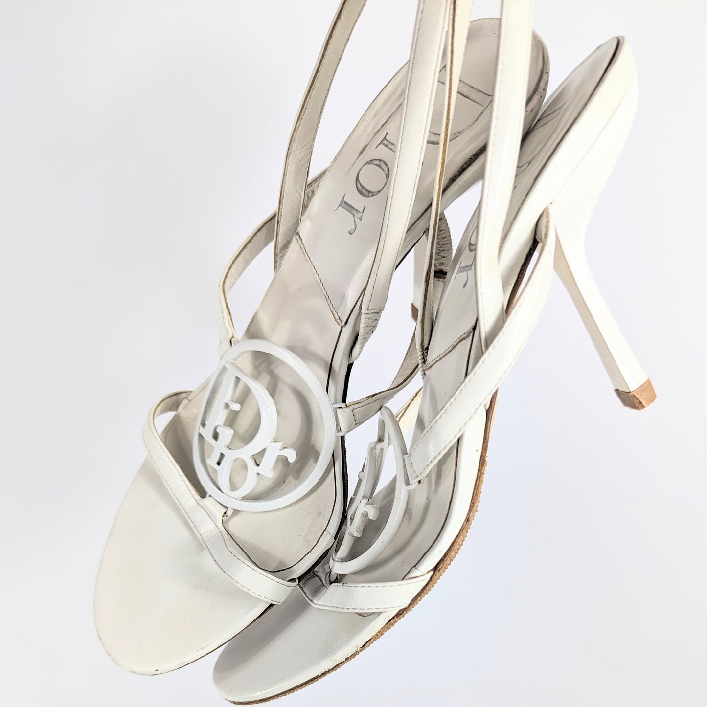 Sandales blanches à logo Dior par Galliano - EU36,5|UK4,5|US6,5