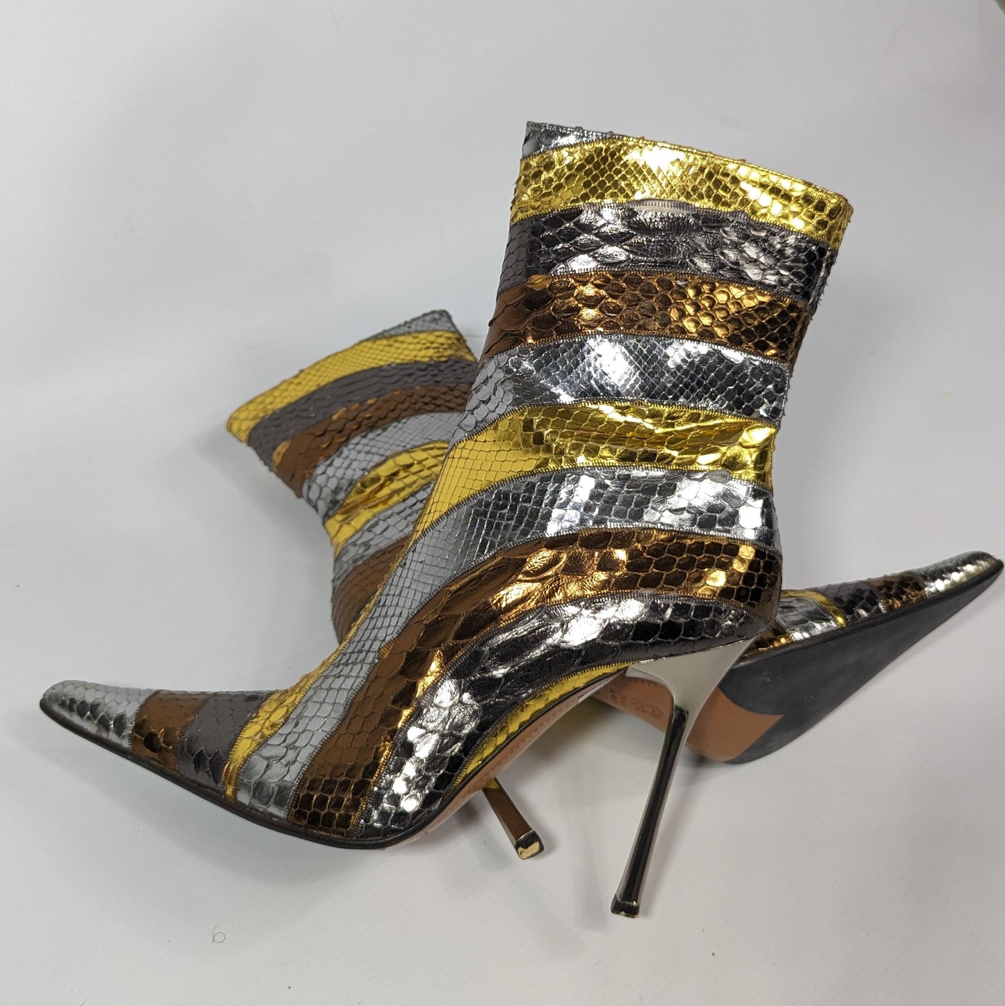 Bottines en python doré Gianmarco Lorenzi - EU40|7UK|9US