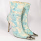 Gianmarco Lorenzi blue python ankle boots - EU38|UK5|US7