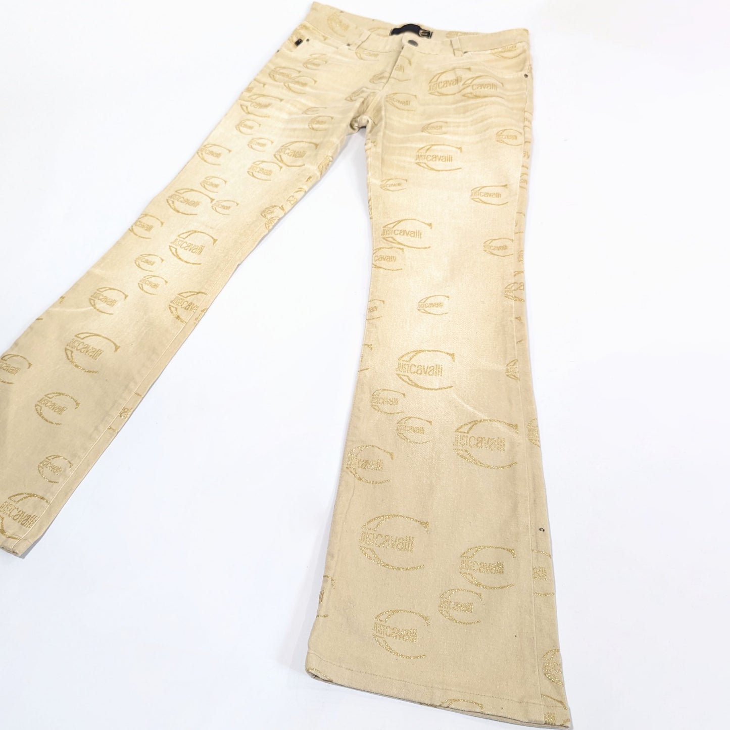 Jeans logo Cavalli beige - S