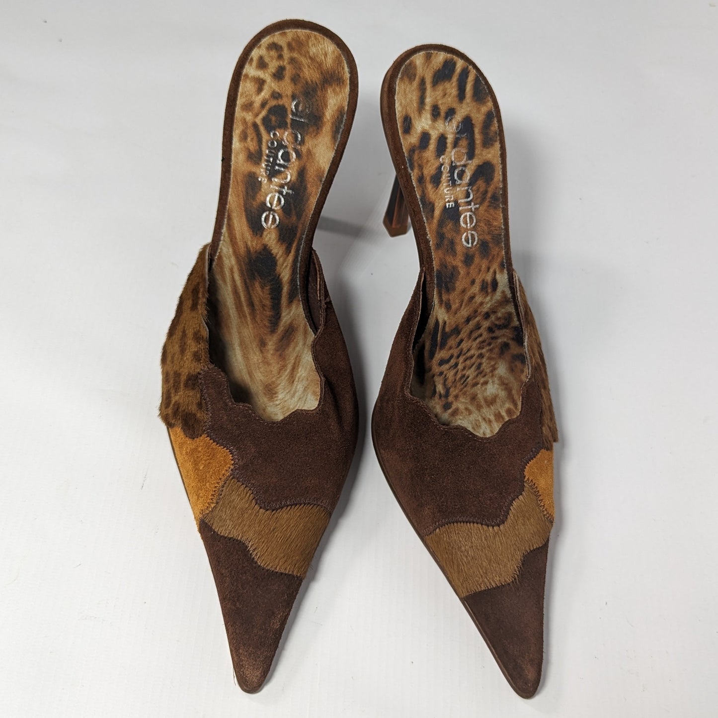 El Dantes mules patchwork suede animal print - EU39|UK6|US8