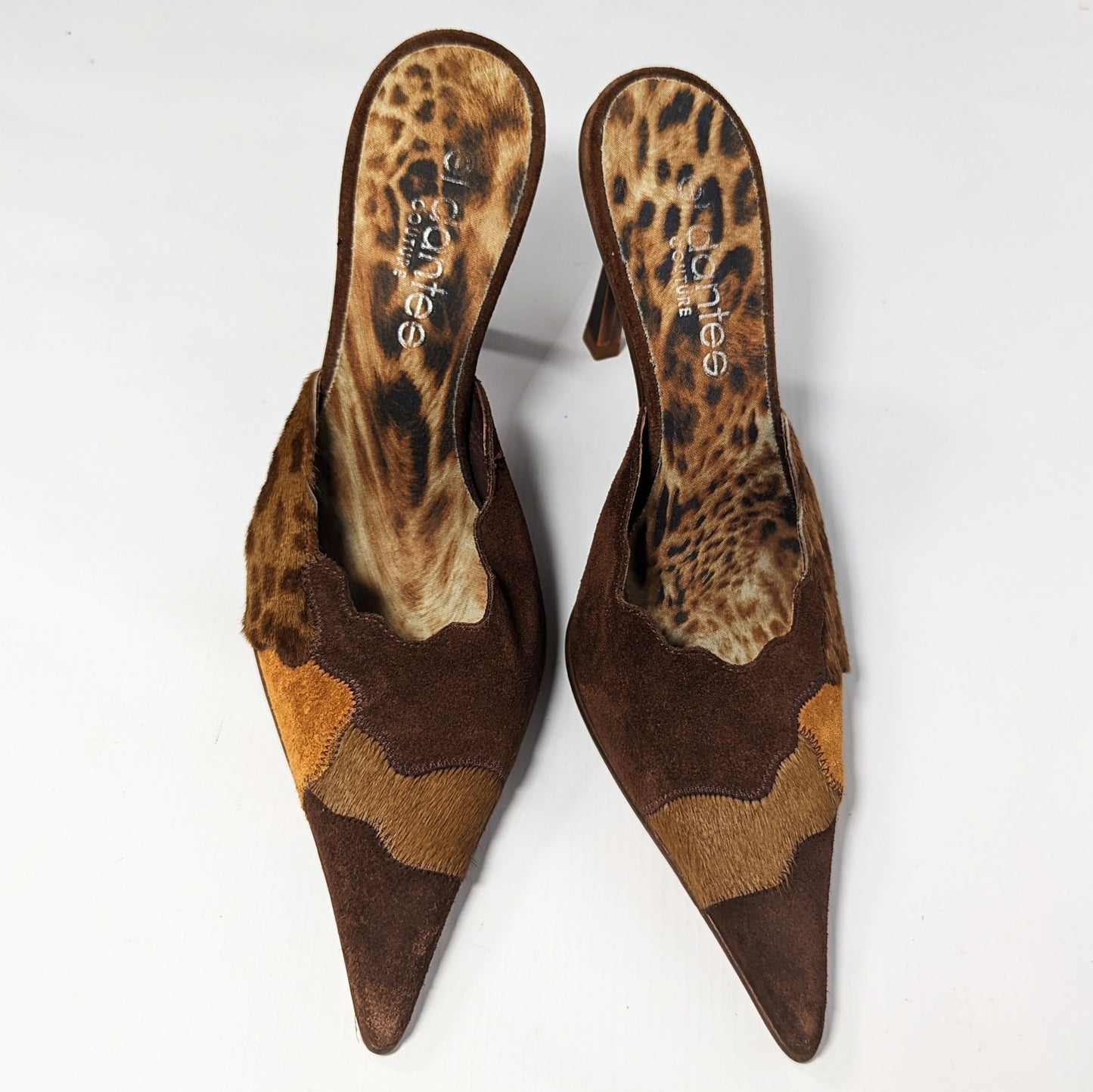 El Dantes mules patchwork suede animal print - EU39|UK6|US8