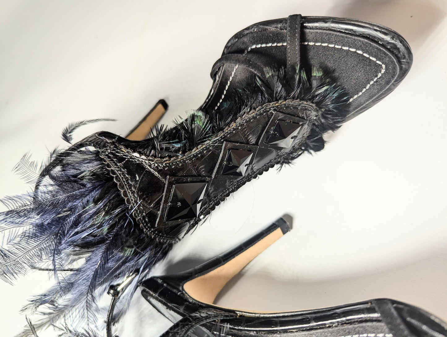 Dior peacock feather sandals by Galliano - EU37|UK4|US6