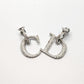 "CD" rhinestone earring - F/W 2000