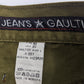 Jean-Paul Gaultier Logo Khaki Green Denim Cargo Mini Skirt - M