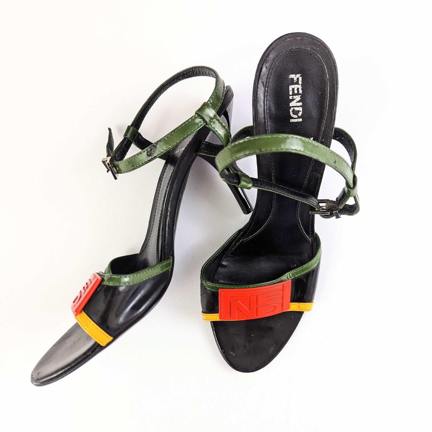 Fendi tricolor sandals - EU37|UK4|US6