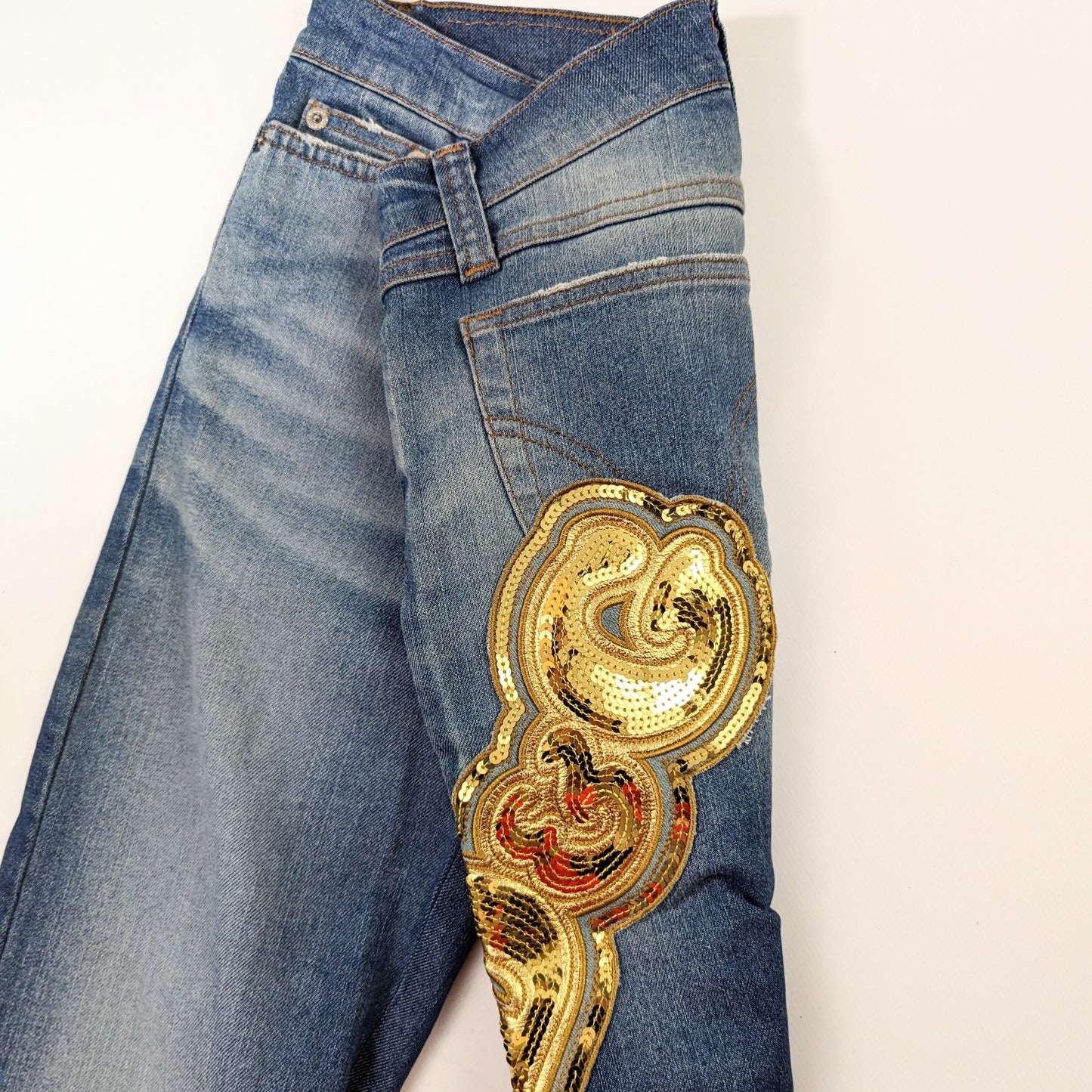 Jeans Dolce & Gabbana orné des initales en strass - S