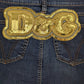 Dolce & Gabbana jeans miniskirt with rhinestones - M