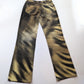 Pantalon jeans Roberto Cavalli imprimé tigre - L