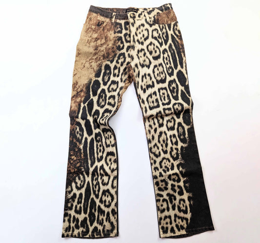 Roberto Cavalli animal print jeans - M