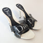 Mules Jelly blanche et noire Dior par Galliano -  FR37|4UK|5,5US